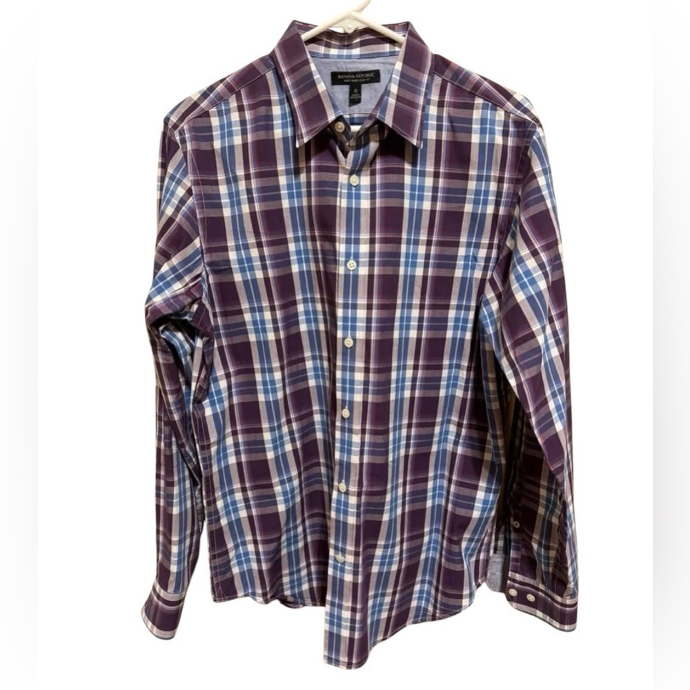 Banana Republic Men’s Plaid Shirt Sz M